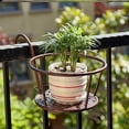 thumbnail image 3 of Balcony Flower Stand, Iron Railing Planter Holder for Outdoor Plants, Hanging Planters for Fence Garden, 3 of 5