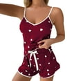 thumbnail image 1 of adviicd Women Shorts Pajamas Set Women's Ice Silk Shredded Milk Suspender Home Clothes Set Soft Pajama Gram Pajama, 1 of 5