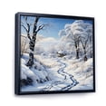 thumbnail image 2 of Designart "Solitude Amidst Winter s Snow VII" Landscapes Floater Framed Canvas Print, 2 of 7