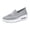 Gray, variant on Womens Shoes Slip On, Womens Slip On Walking Shoes, Orthopedic Walking Shoes for Women, Slip-On Light Air Cushion Mesh Up Stretch Platform Orthopedic Sneakers for Arch Support, Black 6