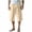 Khaki, variant on Men's Below Knee Shorts Cotton 3/4 Capri Pants Loose Drawstring Elastic Waist Summer Beach Vacation Short Pants, Lightweight Breathable Long Bermuda Bottoms with Pockets