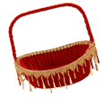 thumbnail image 1 of Elegant Wedding Flower Basket For Flower Girls Bridesmaids with Fringed Trimmed For Outdoor Ceremonies And Home Decors, 1 of 5