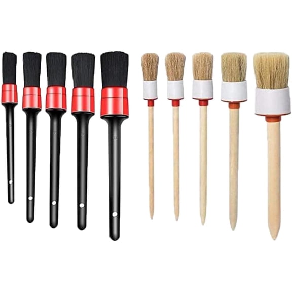 10Pcs Car Detailing Brush Set, Auto Detail Brush for Cleaning Wheels