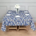 thumbnail image 3 of Blue Daisy Flower Pattern Square Tablecloth,Waterproof Square Table Cover,Wipeable Spillproof Washable Table Cover for Home Kitchen Party Decor 42"X42"(107x107cm), 3 of 6