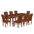thumbnail image 2 of East West Furniture Dining Room Set Mahogany, DOEN9-MAH-66, 2 of 6