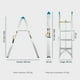 thumbnail image 5 of Escalera Plegable De Aluminio 4 Escalones Fold A Step Soporta 150Kg Voltio gris, 5 of 9