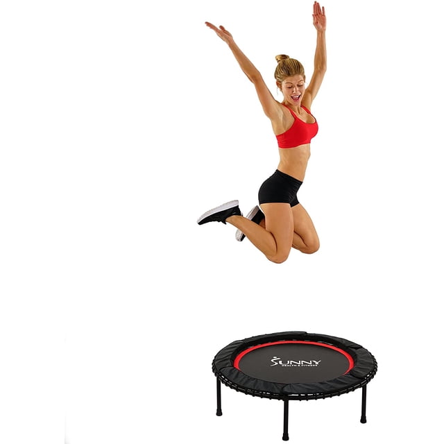 Trampolín de Fitness Sunny Health & Fitness No. 078 Portátil Compacto de 41pulg con Estructura de Acero Cordones Elásticos 220 lb Negro Sunny Health & Fitness No. 078