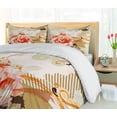 thumbnail image 5 of Ambesonne Rose Duvet Cover Sets, Abstract Grunge, 2-King, Khaki Orange Pink, 5 of 7