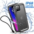 thumbnail image 4 of SPORTLINK Waterproof Case for iPhone 15 Plus Military Dropproof Full Body Shockproof Dustproof Phone Screen Protector Cover 6.7 inch - Frosted Black, 4 of 9