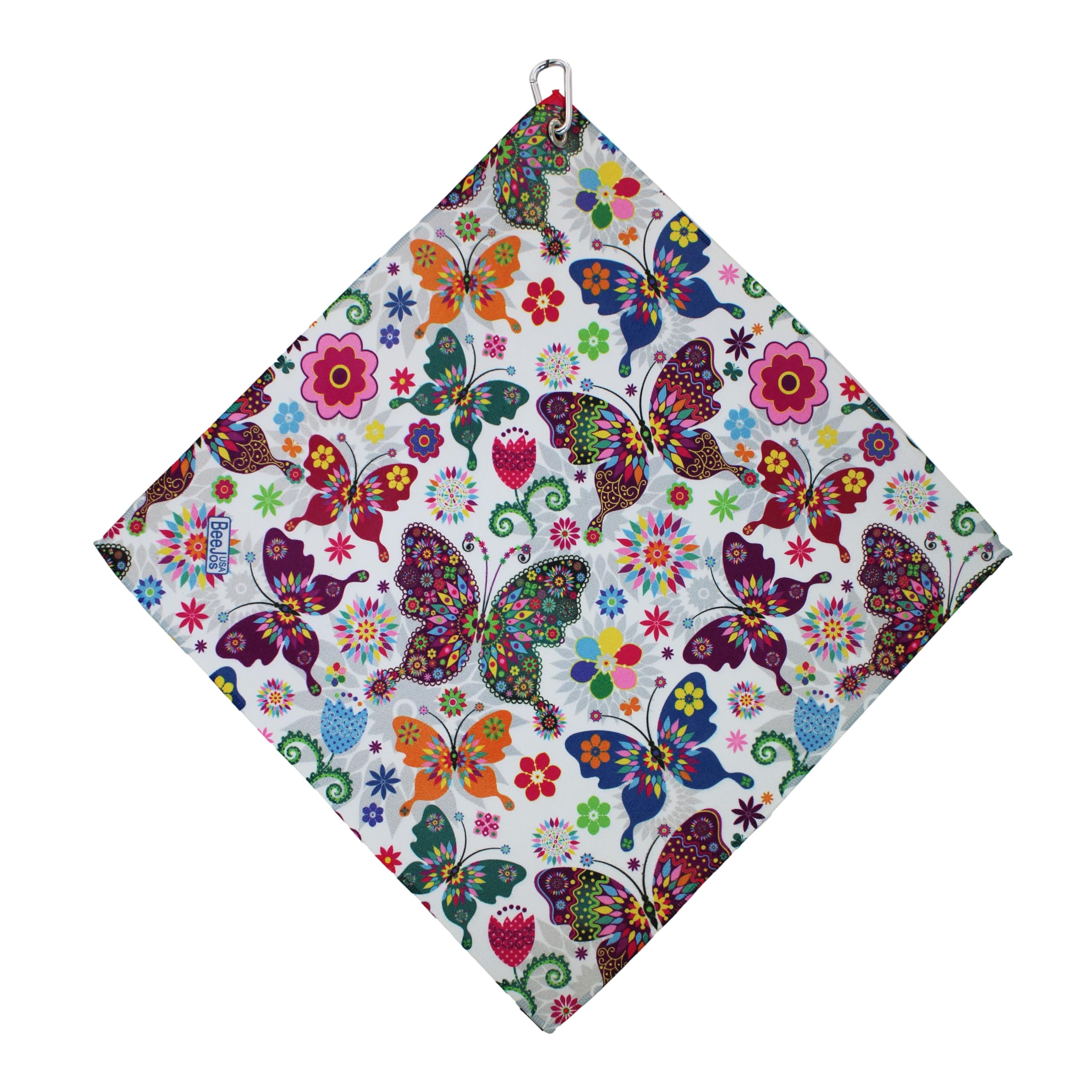 BeeJo's Sports Butterfly Bliss Golf Gift Ensemble: Driver Headcover & Coordinated Microfiber Towel Set with Carabiner - Handcrafted in the USA, Premium Accessories for Golf Enthusiasts