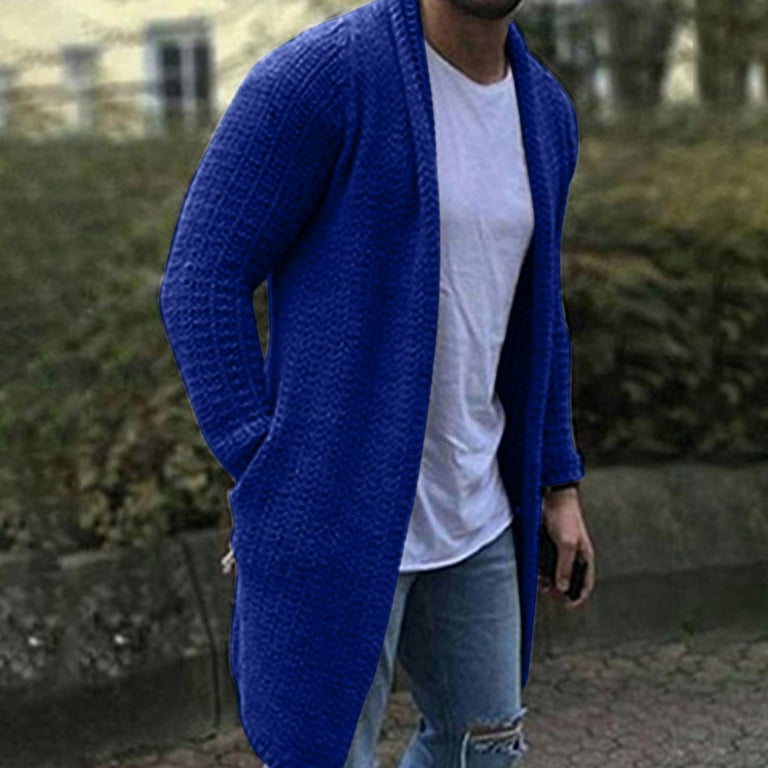 Royal blue deals cardigan mens