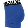 thumbnail image 2 of Nike Women's Pro 3" Shorts (Game Royal/Black/Black, Medium 3), 2 of 3