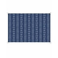 thumbnail image 2 of Sun Shade Sail 6.5x10Ft Boho White Striped Farmhouse Style Navy Blue Uv Block Sunshade Canopy Outdoor Shade Cover Rectangle Shade Cloth For Patio Garden Yard Deck Pergola, 2 of 6