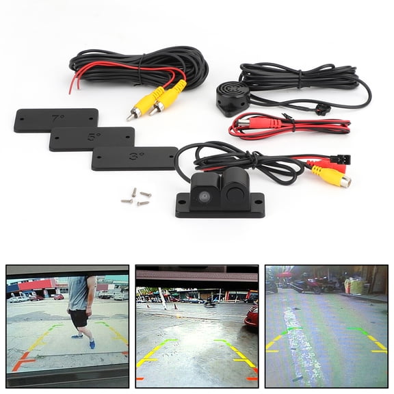 Sound Alarm Parking Sensor Radar Car Rear View Camera 3 in 1 Park System Kit