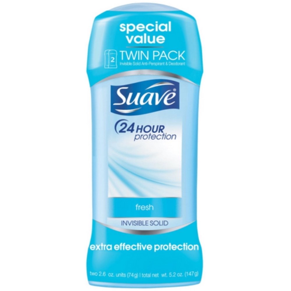 6 Pack Suave 24 Hour Protection Deodorant, Invisible Solid, Fresh