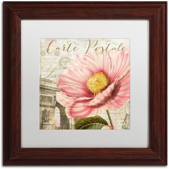 Trademark Fine Art "Bonjour Two" Canvas Art by Color Bakery White Matte, Wood Frame