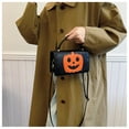 thumbnail image 2 of Sac à Main Citrouille d'Halloween Noir, Sac à Bandoulière en Faux Cuir Suédé, Sangle Réglable, Intérieur Compact, Multiples Compartiments, Design Portable, 1 Pce 0.62 Lb, 2 of 7
