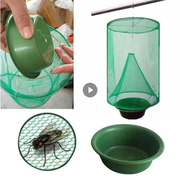 Trappify Hanging Fly Stick Traps: Indoor and Outdoor Hanging Fly Stick Trap with Hanging Hook - Fly, Gnat, Mosquito, and Flying Insect Catcher - Dispo