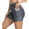 thumbnail image 4 of Women Swim Shorts with Pockets Solid Swim Board Shorts, 4 of 6