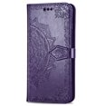 thumbnail image 3 of Galaxy Note 20 Ultra Case, Alltyech PU Leather Mandala Embossed Folding Stand Anti-scratch Folio Flip Credit Cards Slots Wallet Case Cover For Samsung Galaxy Note 20 Ultra, Purple, 3 of 10