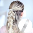 thumbnail image 3 of Hinzic-pasador de pelo plateado de 3 pulgadas para mujer, pinza de pelo grande de Metal, accesorios para el cabello para fiesta de boda francesa Vintage, pelo largo y grueso, 3 of 5