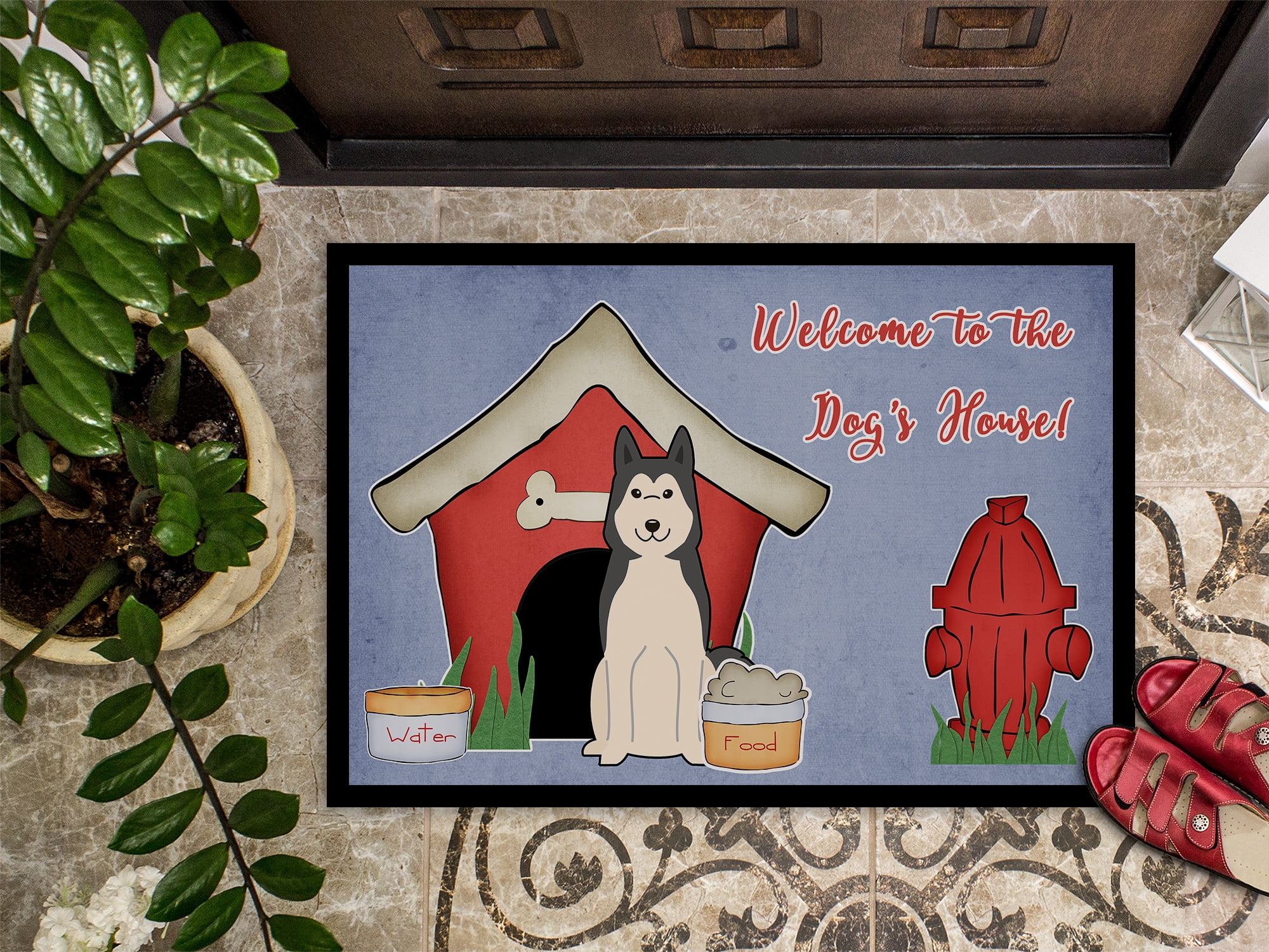 Carolines Treasures Dog House Collection West Siberian Laika Spitz Door Mat Indoor Rug or Outdoor Welcome Mat 24x36