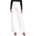 thumbnail image 1 of Pantalones Palazzo de Pierna para Mujer, con Cinturón, Cintura Alta, Informales, Holgados, Largos y con Bolsillos. L, 1 of 10