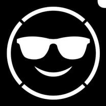 Glimmer Body Art Glimmer Tattoo Stencil - Emoji Cool Dude (5/pk)