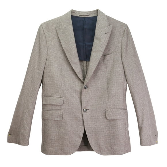 Eleventy Men's Brown Checked Wool Blazer Sport Coats & - 40 US / 50 EU