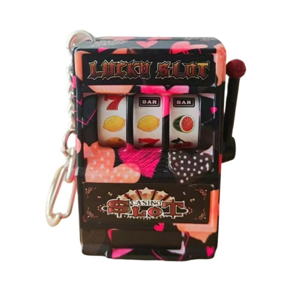 Necvior Mini Fruit Slot Machines Keychain Handmade Handbags Charm Pendant for Women Men