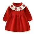 thumbnail image 4 of RMGVDSD Girls Sweater Dress Child Girls Dresses Cute Strawberry Long Sleeve Knitted Dress Kids Casual Sundress Spring Clothes Formal Party Dresses, 4 of 4