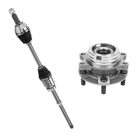 AutoShack Front CV Axle Shaft Wheel Hub Bearing Assembly for Nissan & INFINITI, Pathfinder 2013-2016 QX60 2014-2016, AWD 4WD V6 3.5L - Passenger Side - With ABS, 5-Lug