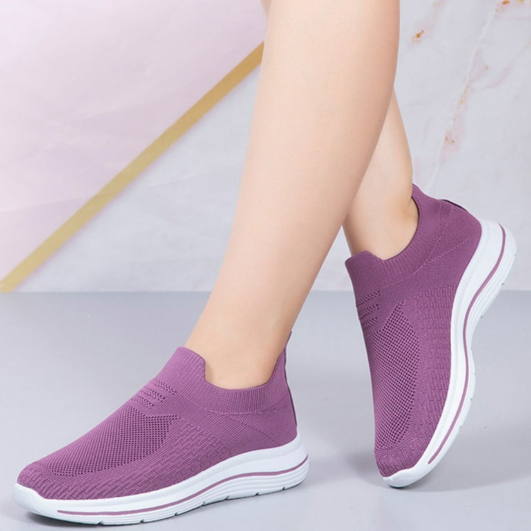 bekræft venligst halvt Mount Vesuv Fashion Running Sneakers Color Ladies Flat Comfortable Shoes Solid  Lightweight Women's Sneakers - Walmart.com