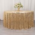 thumbnail image 4 of Efavormart 120" Champagne Wave Embroidered Seamless Sequin Round Tablecloth, 4 of 6