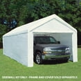 thumbnail image 4 of King Canopy 10 ft x 20 ft Carport Canopy Sidewall Kit w/ Flaps UV and Water Resistant Polyethylene, 4 of 7