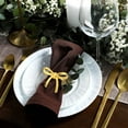 thumbnail image 6 of Gumesh 12-Pack Gold Bow Napkin Rings for Christmas, Metal Electroplated Napkin Holders with Ribbon Design, Elegant Holiday Table Decor for Dinner Party and Wedding, 6 of 6