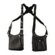thumbnail image 1 of Bolso bandolera doble multiusos de diseño retro con arnés Negro, 1 of 9