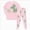 B250-Girls' Set-Green, variant on 2-3 Years Toddler Toddler Girl Clothes Long Sleeve Cartoon & Letter Graphic Top Print Flared Leg Pants Boys And Girls Suit