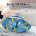 thumbnail image 4 of Yayeee Pillowcase Standard Size Set of 2 Satin Wrinkle Resistant Envelope Pillow Case, Blue Cartoon Truck Pattern, 4 of 8