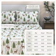 thumbnail image 6 of Great Bay Home 4-Piece 100% Turkish Cotton Flannel Sheet Set, California King, Deer, Trees, & Snow, 6 of 6