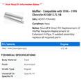 thumbnail image 2 of Muffler - Compatible with 1996 - 1999 Chevy K1500 5.7L V8 1997 1998, 2 of 2