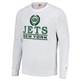 thumbnail image 2 of Unisex Homage  White New York Jets Crest Tri-Blend Crewneck Pullover Sweatshirt, 2 of 3
