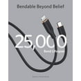thumbnail image 4 of Anker Powerline III Flow USB C Fast PD Charging Cable 3/6ft Silica Gel Lightning Cable [Black], 4 of 6