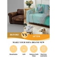 thumbnail image 5 of Teal Couch Cover for 2 Cushion Sofa, Modern Marble Ink Painting Abstract Art Washable Loveseat Sofa Covers Slipcover for Sectional Sofas L-Shaped, Couch Throw Cover 71"x118", 5 of 9