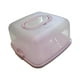 thumbnail image 1 of Portador de pasteles, plato de soporte para pasteles, contenedores cuadrados reutilizables multiusos para pasteles, postres de cumpleaños, pasteles, Rosa, 1 of 8