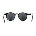 thumbnail image 4 of Mens P3 Iconic Keyhole Round Thin Plastic Sunglasses Black Silver Black, 4 of 4