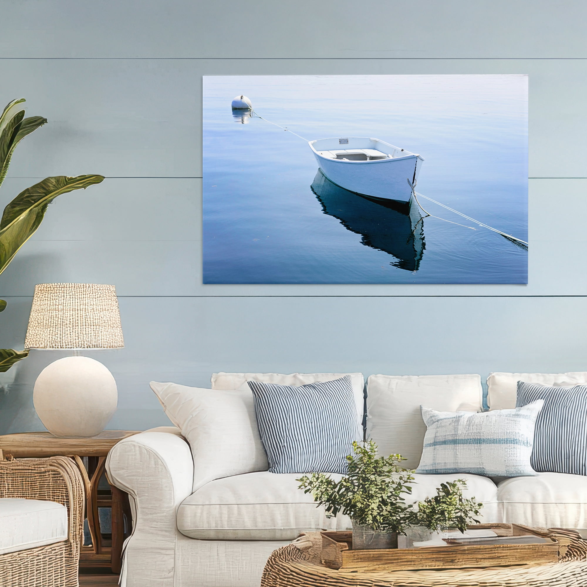 Stupell Industries Boat Tied to Dock Canvas Wall Art, design by JLM Photographs