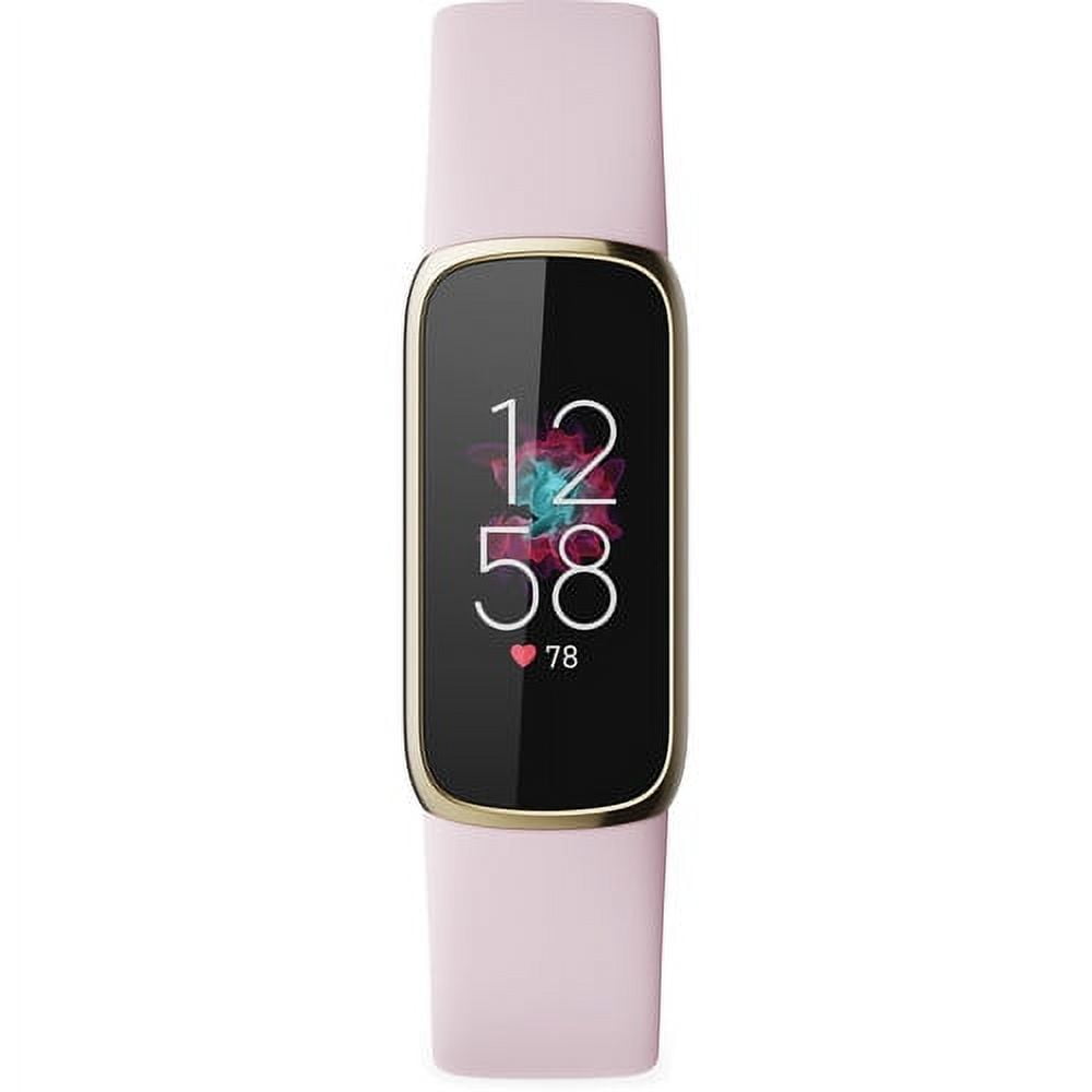 Restored Fitbit FB422GLWT Luxe Fitness & Wellness Tracker, Lunar White/Soft Gold Stainless Steel (Refurbished)