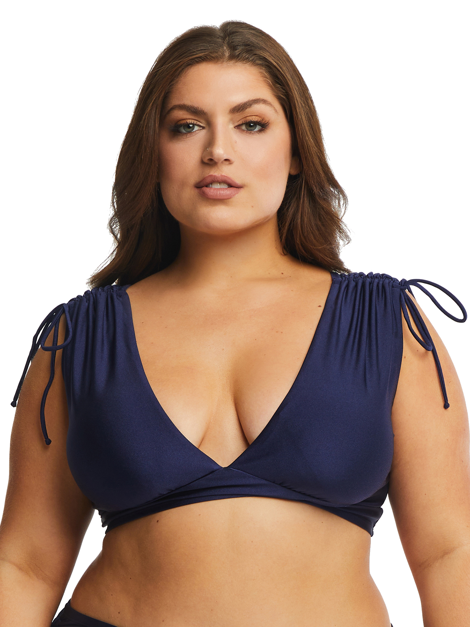 Time and Tru Women's Shoulder Ruched Bikini Top, Sizes S-3X - image 2 of 7