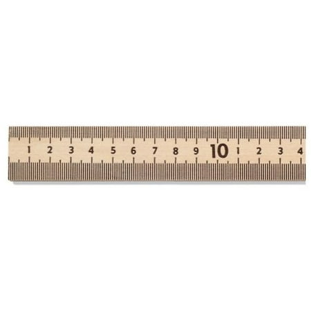 - 081901 Inches and Metric Plain End Wood Meter Stick, 1 m Length x 1